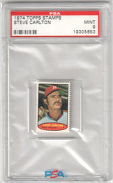 STEVE CARLTON 1974 Topps Stamps PSA 9 MINT - PHILLIES