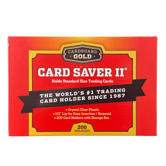 50ct Pack Cardboard Gold Card Saver 2 Semi - rigid Card Holders - Columbia Hobby - Sports Card Boxes - Toploaders - Card Savers
