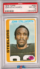 JOHN STALLWORTH 1978 Topps Rookie RC #320 PSA 8 NM-MT - STEELERS