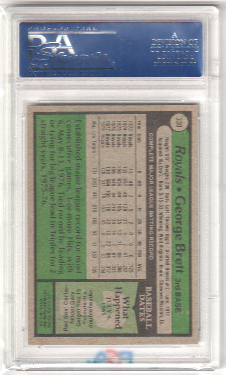 GEORGE BRETT 1979 Topps #330 PSA 8 NM-MT - ROYALS