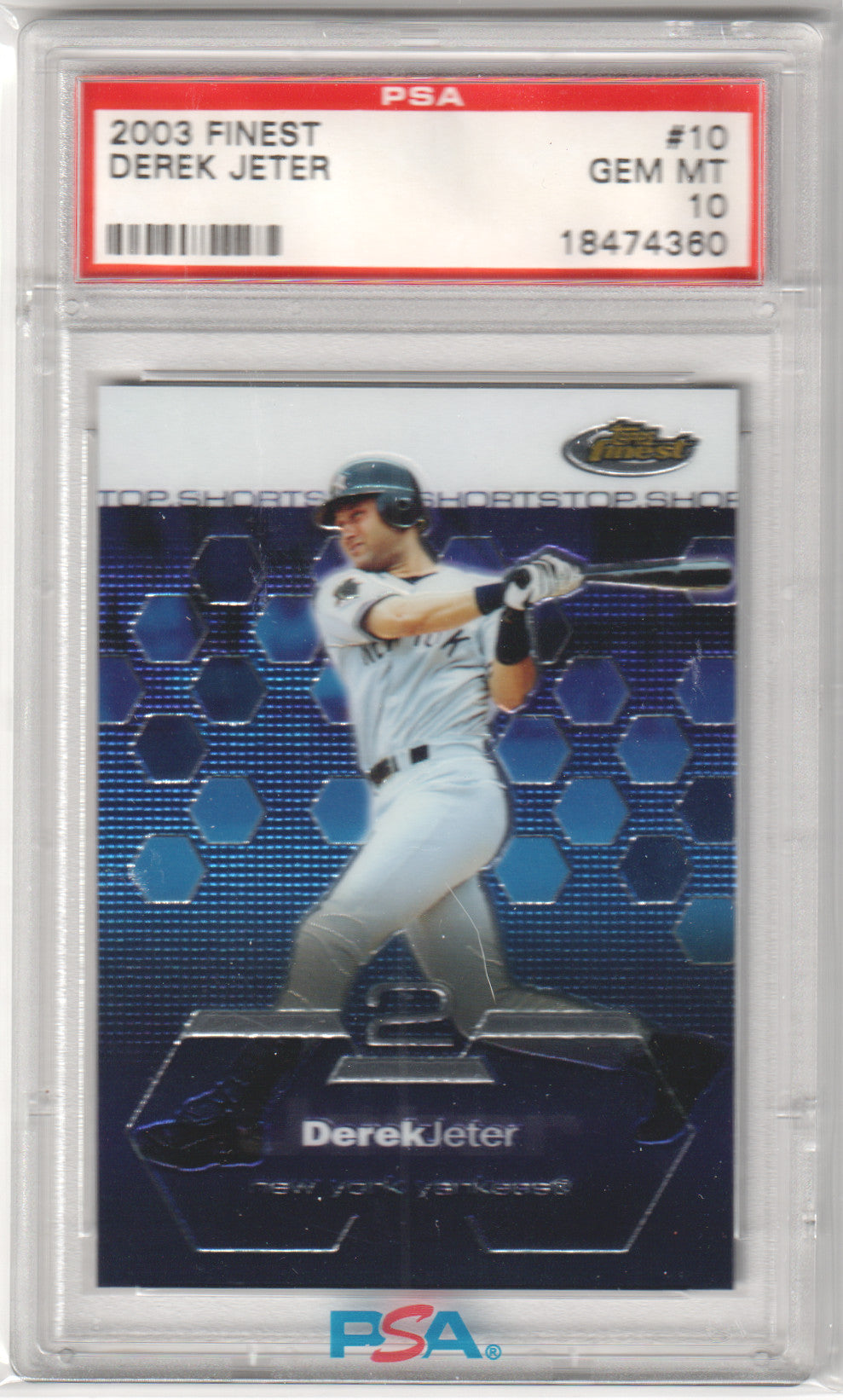 DEREK JETER 2003 Finest #10 PSA 10 GEM MINT - YANKEES