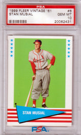 STAN MUSIAL 1999 Fleer Vintage 1961 #6 PSA 10 GEM MINT - CARDINALS