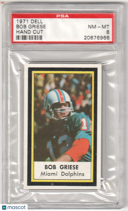 BOB GRIESE 1971 Dell  PSA 8 NM-MT - DOLPHINS
