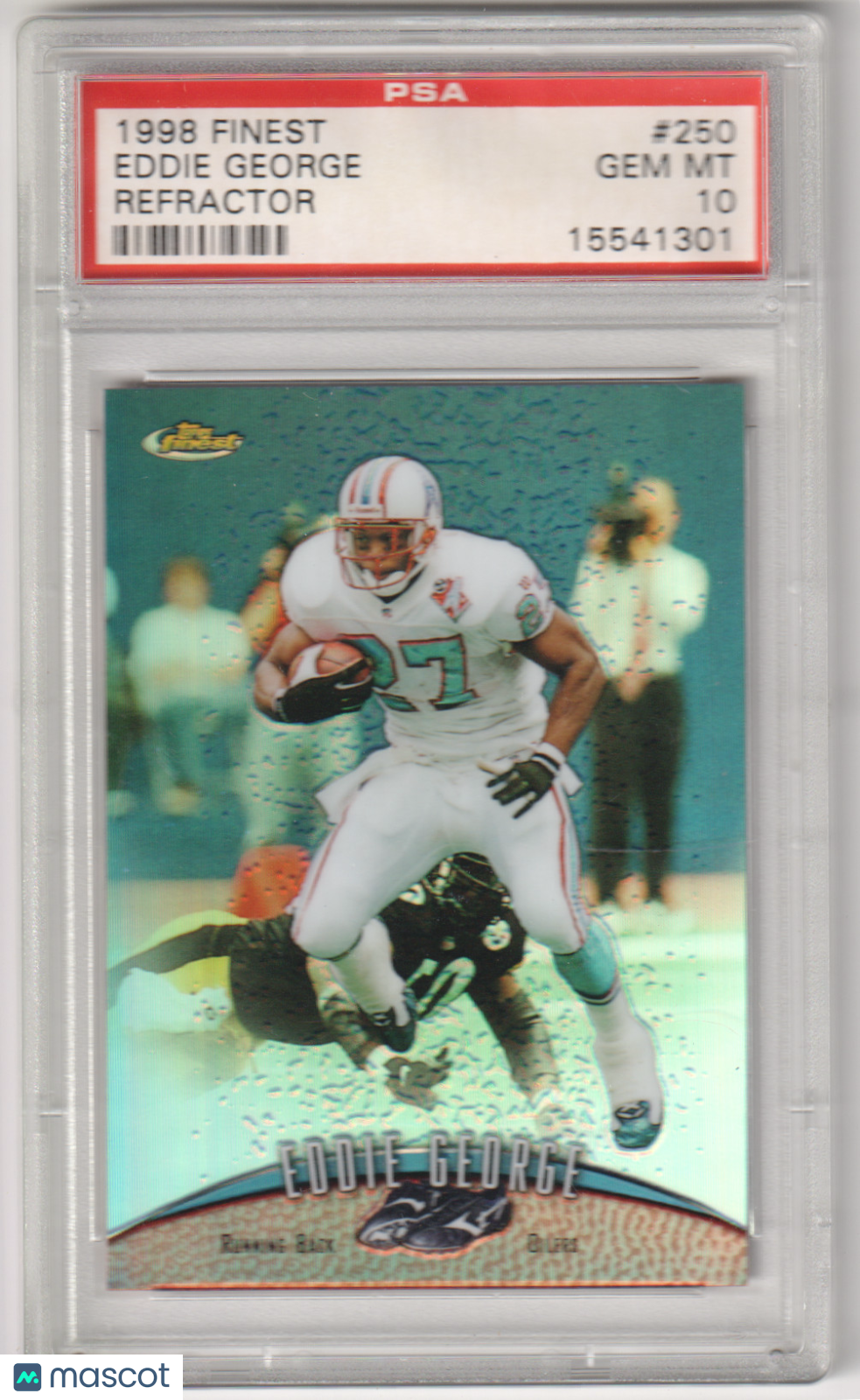 EDDIE GEORGE 1998 Topps Finest #250 Refractor PSA 10 GEM MINT - OILERS Pop 2