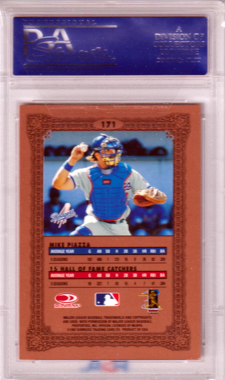 MIKE PIAZZA 1997 Donruss Preferred #171 PSA 9 MINT - DODGERS - POP 1