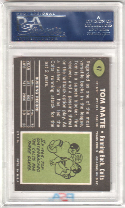 TOM MATTE 1969 Topps #47 PSA 8 NM-MT - COLTS