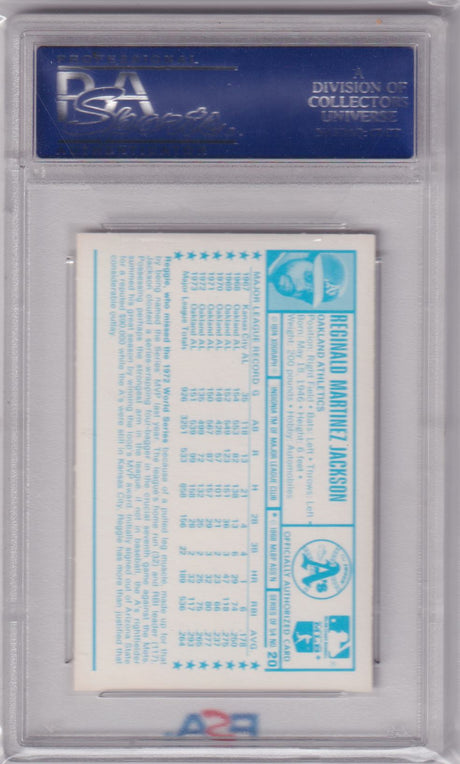 REGGIE JACKSON 1974 Kellogg's 3-D Super Stars #20 PSA 9  MINT - ATHLETICS