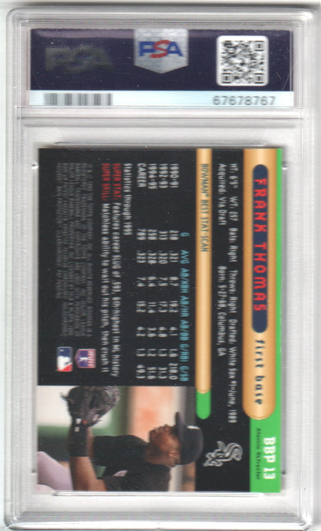 FRANK THOMAS 1996 Bowmans Best Preview #BBP13 Atomic Refractor PSA 10 GEM