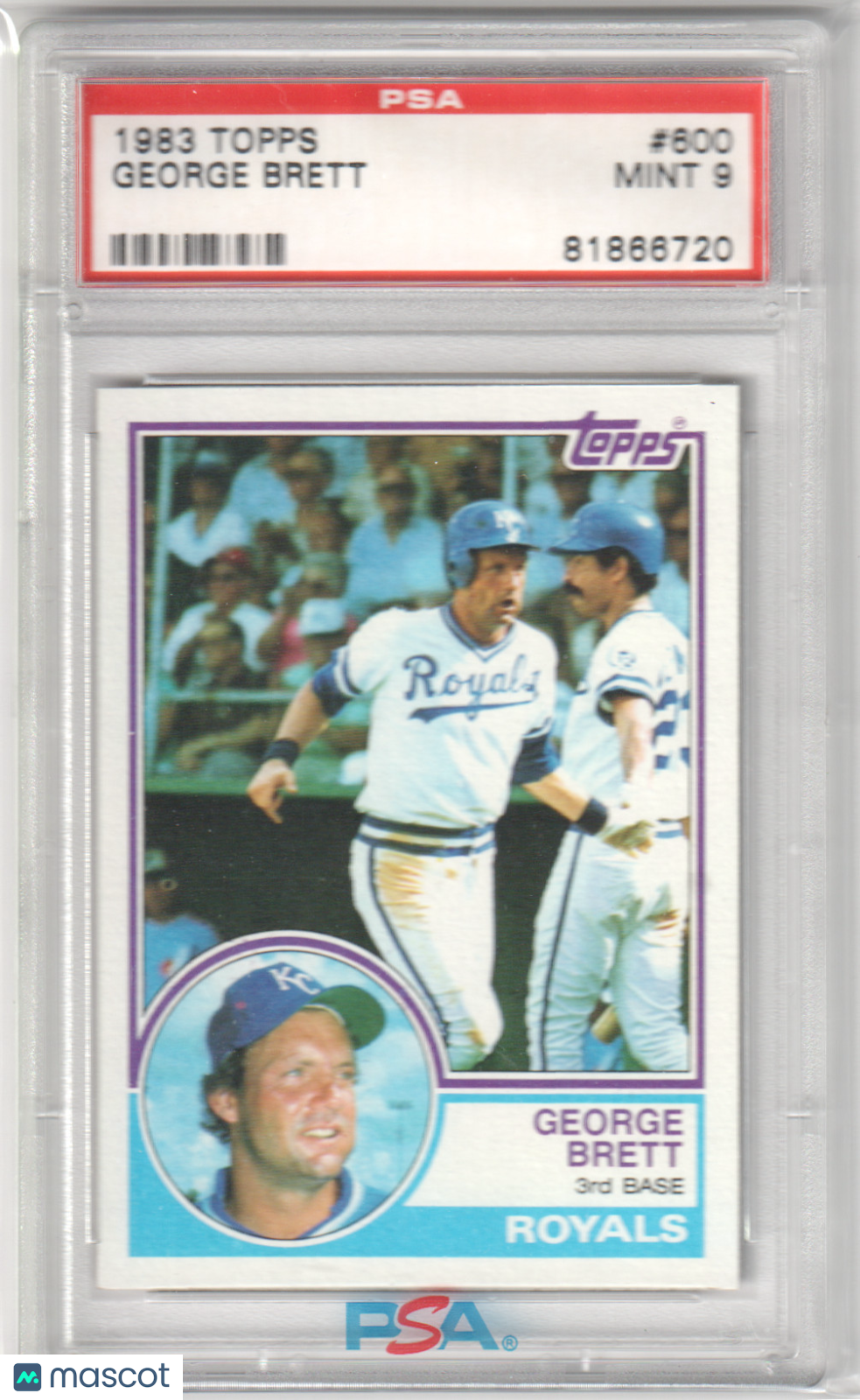 GEORGE BRETT 1983 Topps #600 PSA 9 MINT - ROYALS