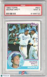 GEORGE BRETT 1983 Topps #600 PSA 9 MINT - ROYALS