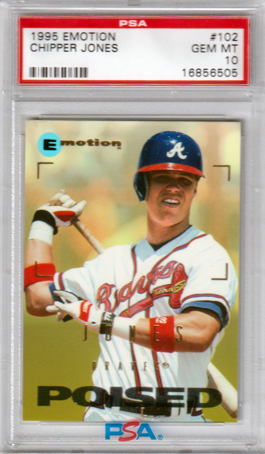 CHIPPER JONES 1995 Emotion #102 PSA 10 GEM MINT - BRAVES