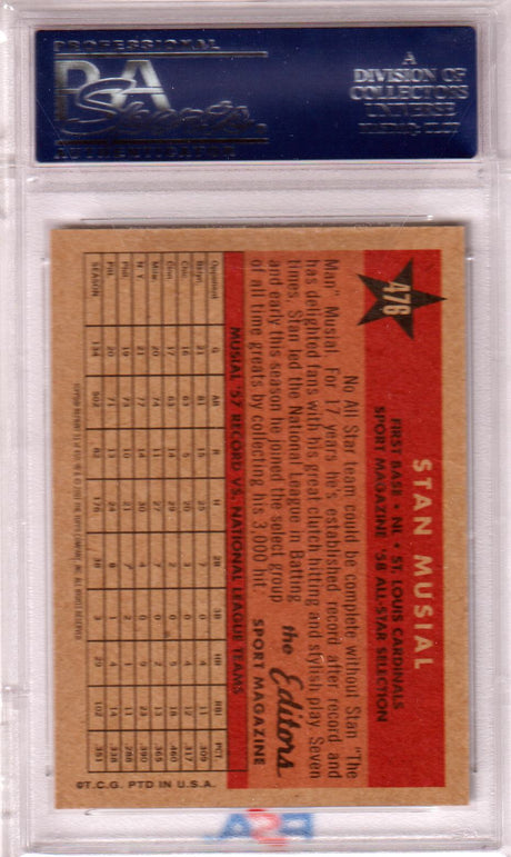 STAN MUSIAL 2001 Topps Archives Reprint #31 1958 PSA 10 GEM MINT - CARDINALS