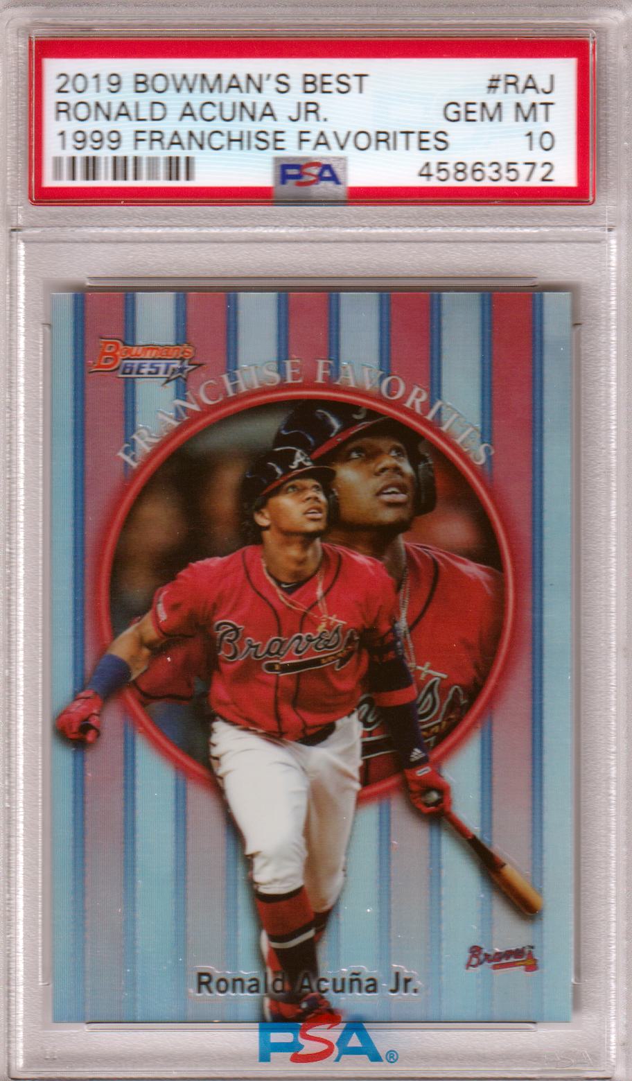 RONALD ACUNA JR. 2019 Bowman's Best 1999 Franchise Favorites #RAJ PSA 10 GEM