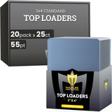 1000ct Case Ultra Max Pro 55pt Trading Card Toploaders | Crystal Clear Holders