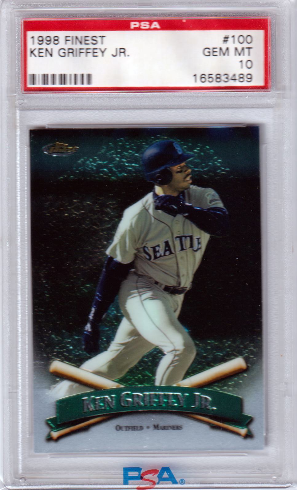 KEN GRIFFEY JR. 1998 Topps Finest #100 PSA 10 GEM MINT - MARINERS