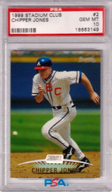 CHIPPER JONES 1999 Topps Stadium Club #2 PSA 10 GEM MINT - BRAVES Pop 11