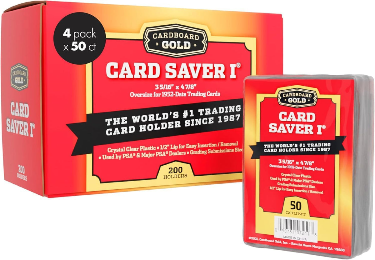 200ct Card Saver 1 Red Box - Cardboard Gold - Columbia Sports Cards