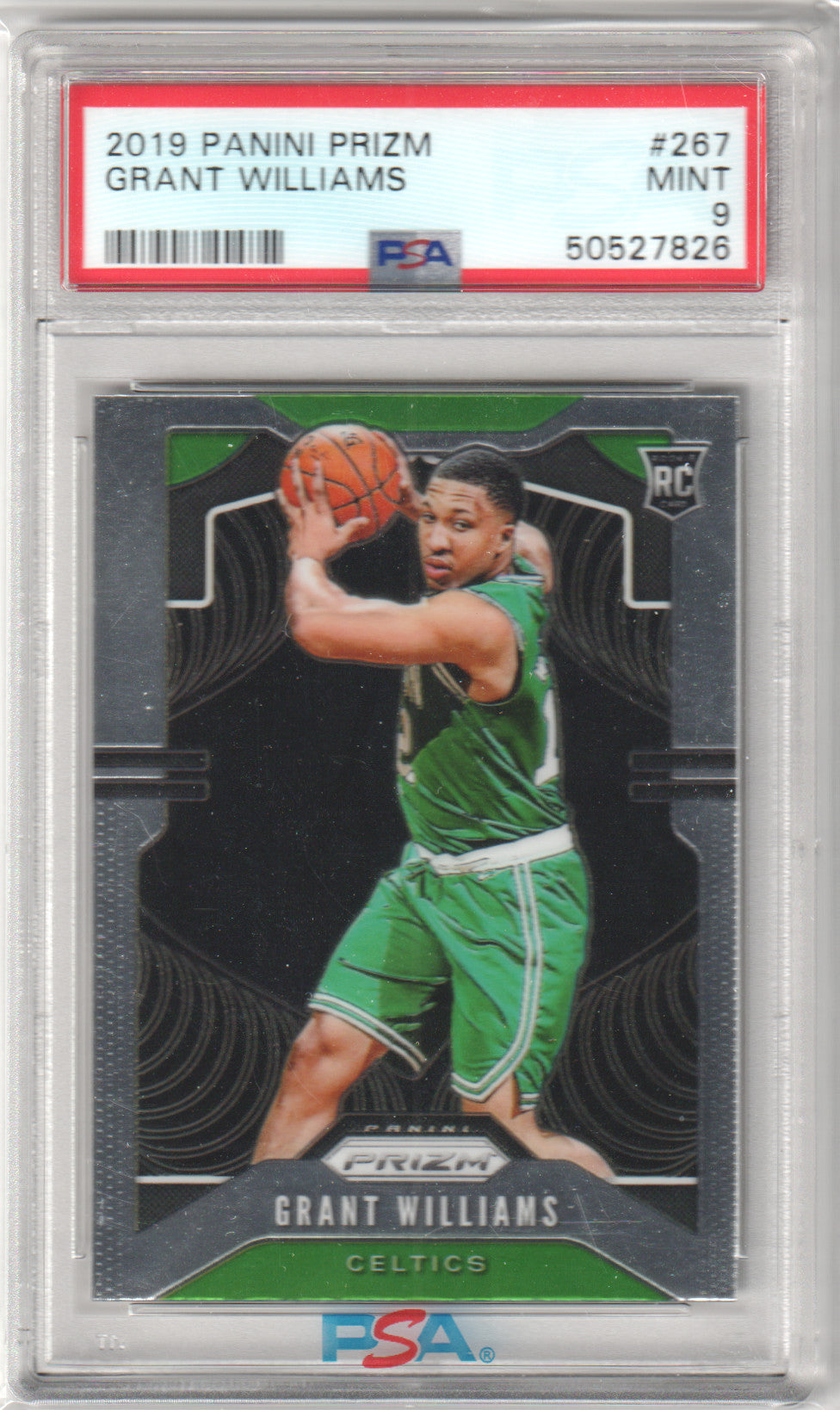 GRANT WILLIAMS 2019-20 Panini Prizm RC Rookie #267 PSA 9 MINT - CELTICS