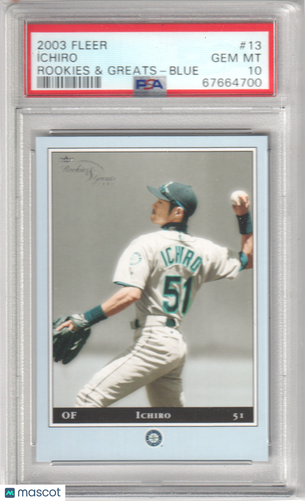 ICHRIO SUZUKI 2003 Fleer Rookies & Greats Blue #/250 PSA 10 GEM MINT Pop 2
