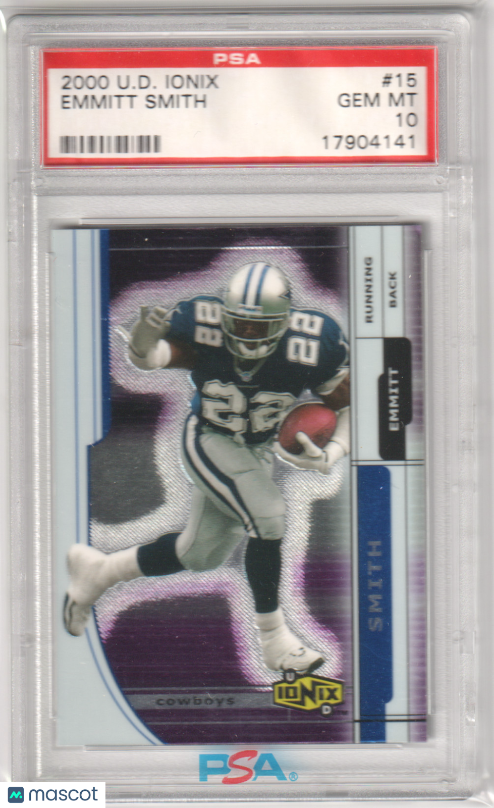 EMMITT SMITH 2000 Upper Deck Ionix #15 PSA 10 GEM MINT - COWBOYS