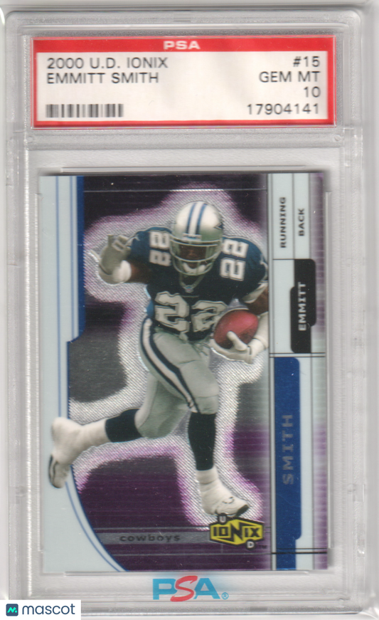 EMMITT SMITH 2000 Upper Deck Ionix #15 PSA 10 GEM MINT - COWBOYS