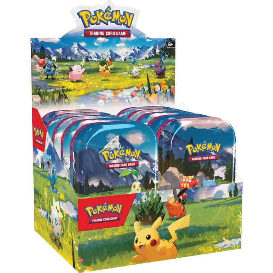 Pokemon TCG Mega Evolution Ascended Heroes Mini Tin Display
Pokemon Ascended Heroes Mini Tin Display containing 10 Mini Tins
Pokemon TCG Mega Evolution Ascended Heroes Mini Tin
Pokemon Mega Evolution Ascended Heroes Mini Tin artwork
Pokemon Ascended Heroes collectible Mini Tin art cards
Pokemon TCG Mega Evolution Ascended Heroes booster packs