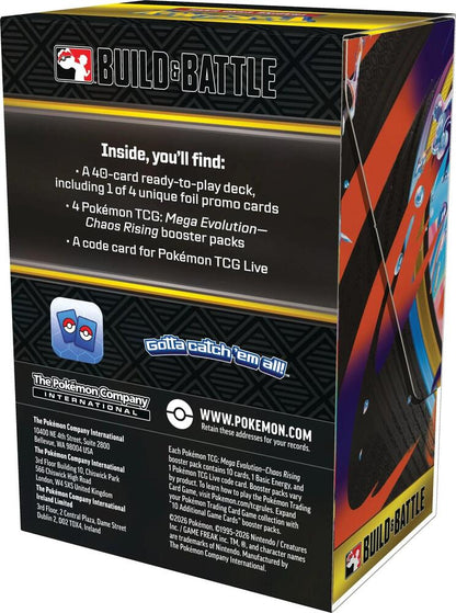Pokemon Mega Evolution: Chaos Rising Build & Battle Box | Columbia Sports Cards | Columbia Hobby - Sports Card Boxes - Toploaders - Card Savers.