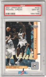 MICHAEL JORDAN 2001-02 Upper Deck #403 PSA 10 GEM MINT - WIZARDS