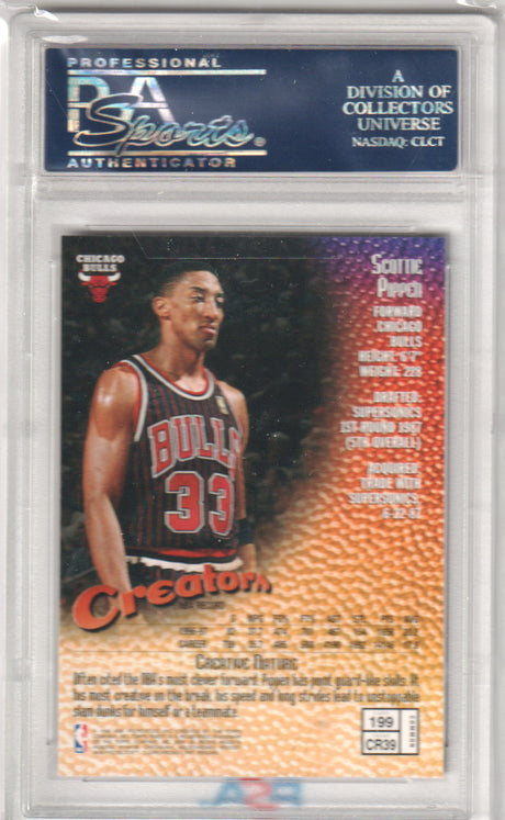 SCOTTIE PIPPEN 1997 Topps Finest #199 PSA 10 - GEM MINT - BULLS