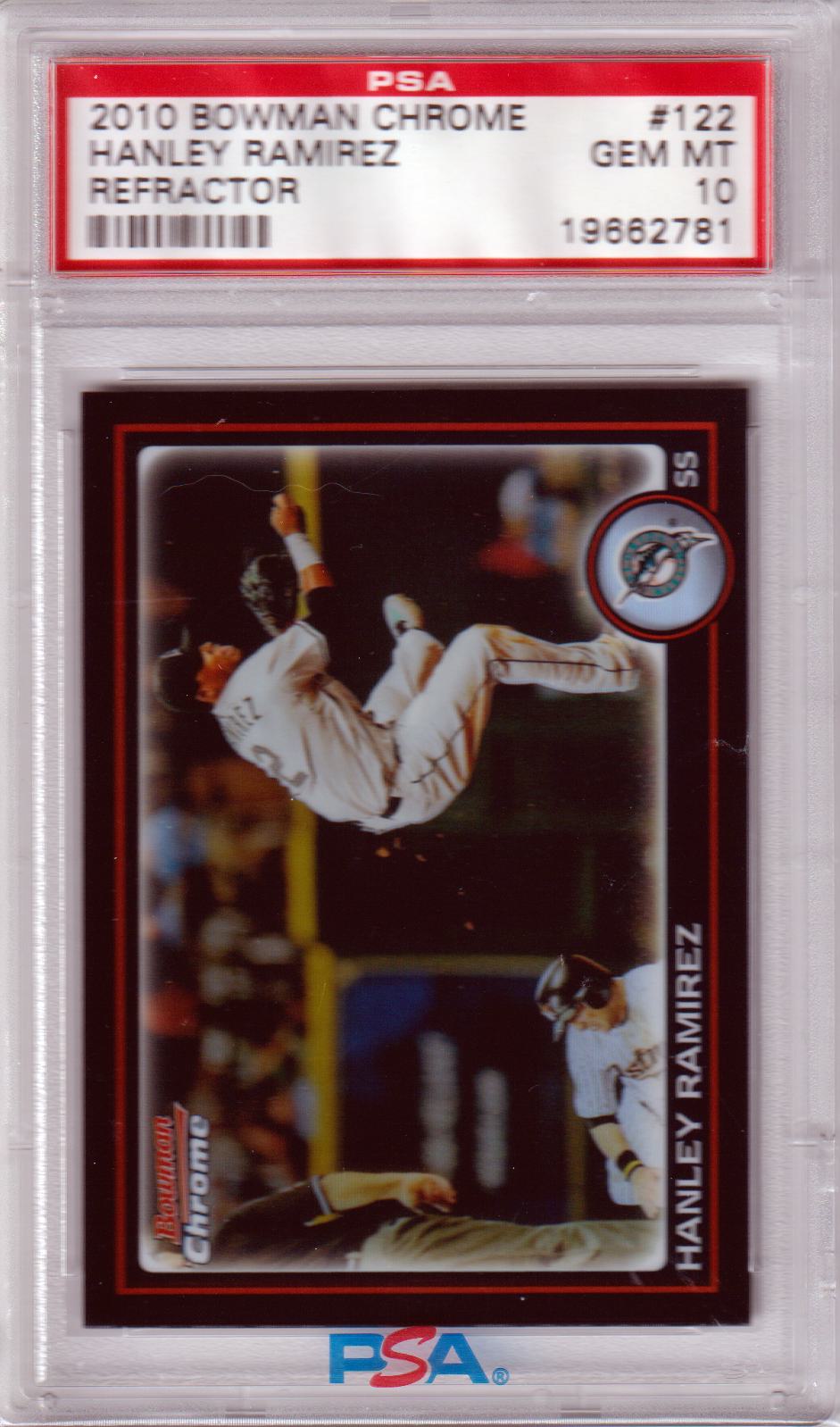 HANLEY RAMIREZ 2010 Bowman Chrome Refractor #122 PSA 10 GEM MINT - POP 1