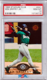 KEN GRIFFEY JR. 1995 Topps Stadium Club #241 PSA 10 GEM MINT - MARINERS