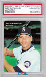 ALEX RODRIGUEZ 1995 Mother's Cookies Mariners #7 PSA 10 GEM MINT - MARINERS