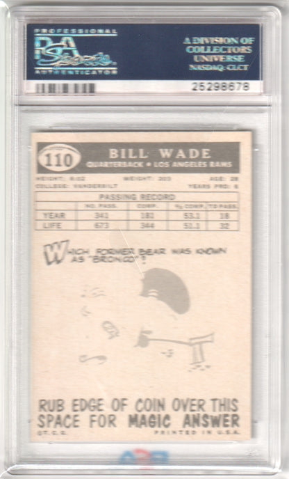 BILL WADE 1959 Topps #110 PSA 8 NM-MT - BEARS