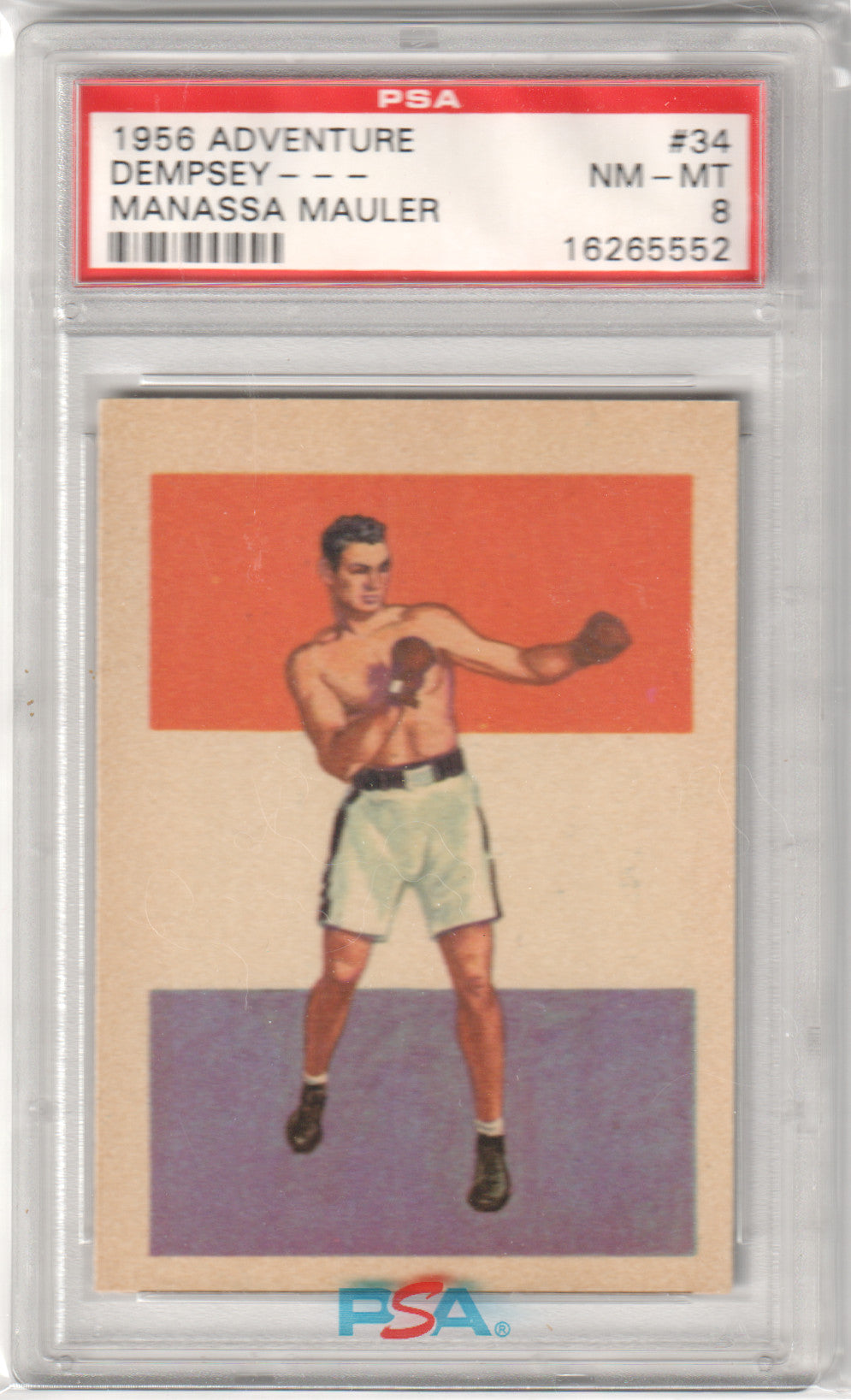 JACK DEMPSEY 1956 Adventure Manassa Mauler #34 PSA 8 NM-MT