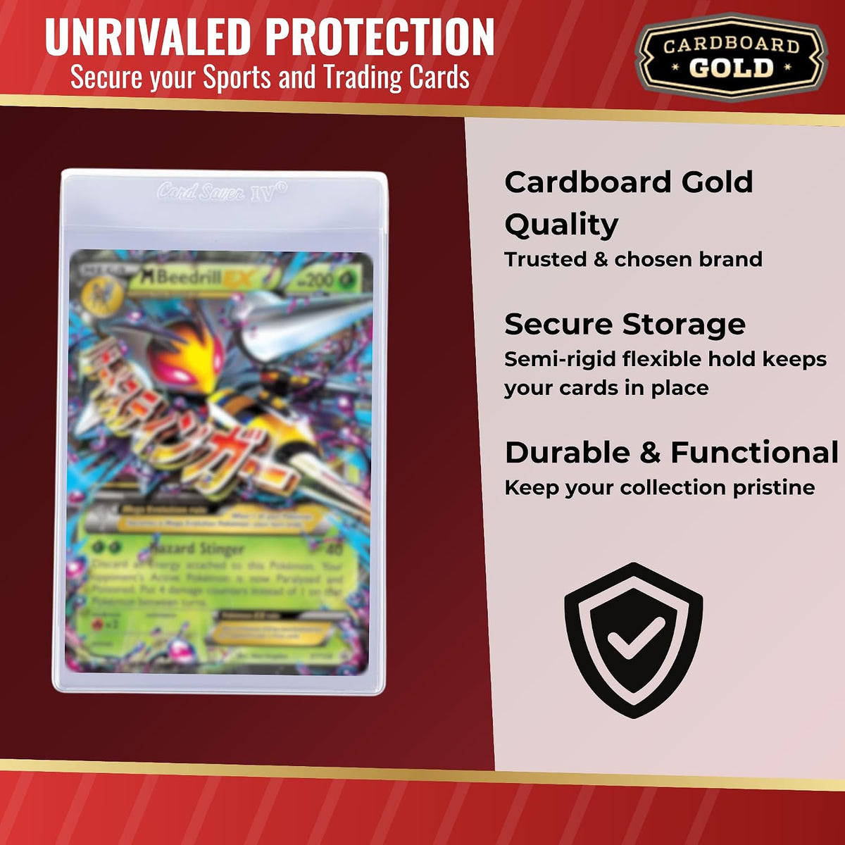 Cardboard Gold Card Saver 4 Semi-Rigid Holders - Columbia Sports Cards - image 6