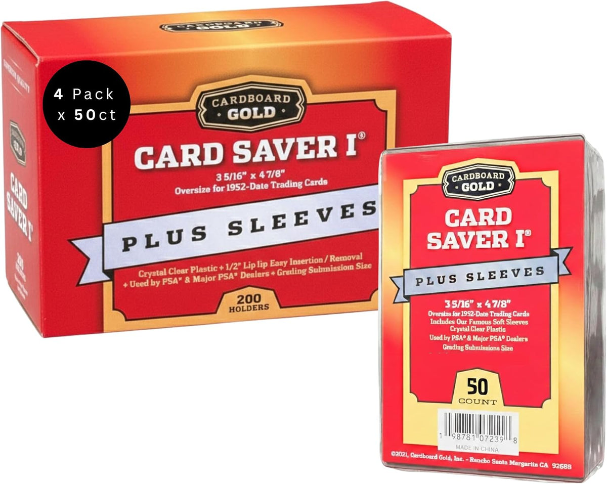 Card Saver 1 Plus Sleeves Red Box - Cardboard Gold - Columbia Sports Cards