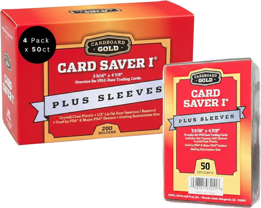 Card Saver 1 Plus Sleeves Red Box - Cardboard Gold - Columbia Sports Cards