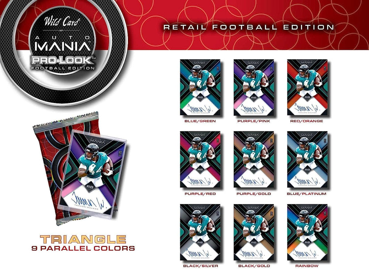 2022 Wild Card Auto Mania Pro Look Football Retail Box