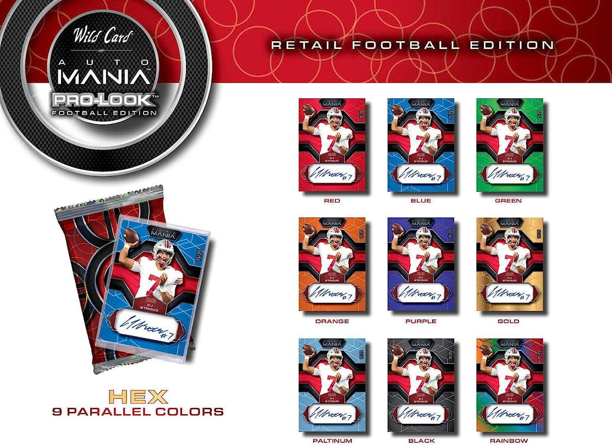 2022 Wild Card Auto Mania Pro Look Football Retail Box