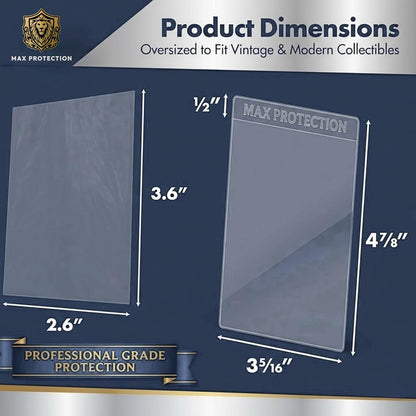 Max Protection Pro-Guard Semi Rigid Card Holders w/Sleeves - 200ct Box | Columbia Hobby - Sports Card Boxes - Toploaders - Card Savers.