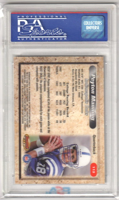 PEYTON MANNING 1998 Bowman's Best RC Rookie #112 PSA 10 GEM MINT - COLTS