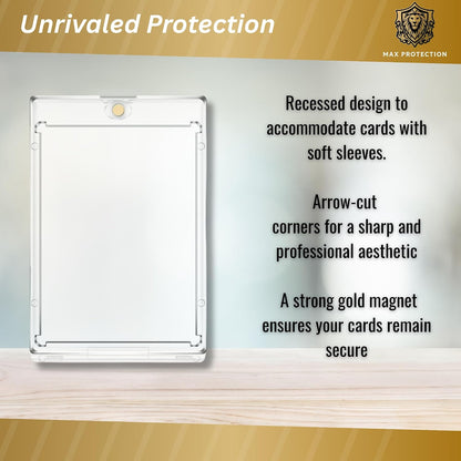 Max Pro Ultra Clear Magnetic Card Holder 180pt w/Sleeve Size - Columbia Sports Cards - image 3