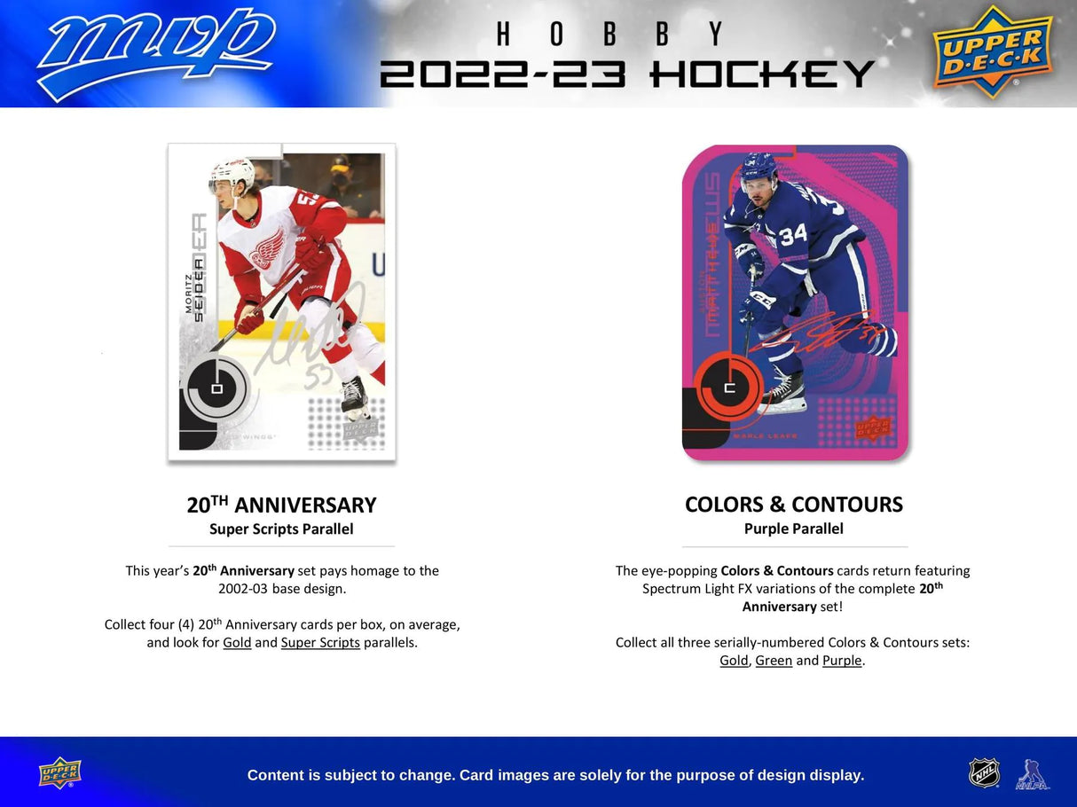 2022-23 Upper Deck MVP Hockey Hobby Box