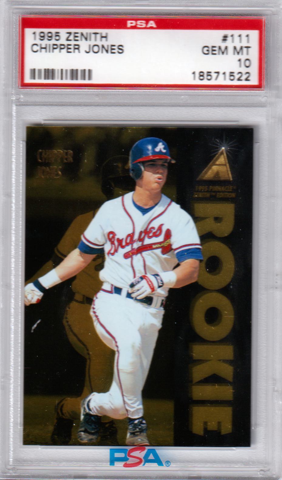 CHIPPER JONES 1995 Pinnacle Zenith RC Rookie #111 PSA 10 GEM MINT - BRAVES