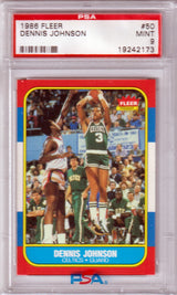 DENNIS JOHNSON 1986 Fleer #50 PSA 9 MINT - CELTICS