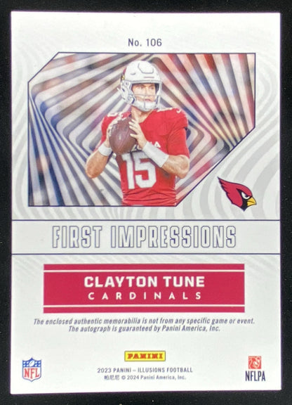 2023 Panini Illusions Clayton Tune #106 trading card