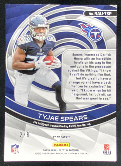 2023 Panini Spectra Tyjae Spears trading card
