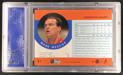 1990 Pro Set Mark Messier #91 graded PSA 10 trading card