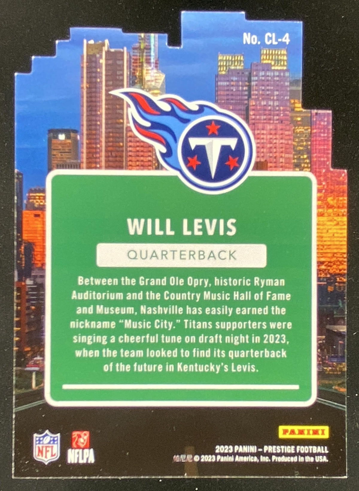 2023 Panini Prestige Will Levis #CL-4 trading card