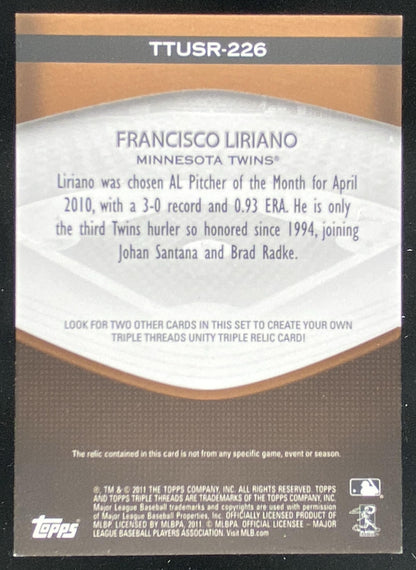 2011 Topps Triple Threads Francisco Liriano #TTURS-226 trading card